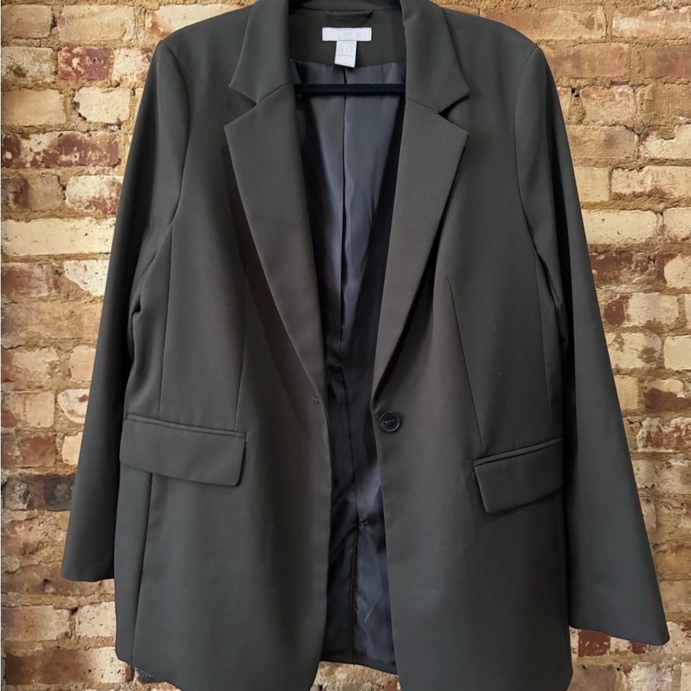 Dark army green blazer